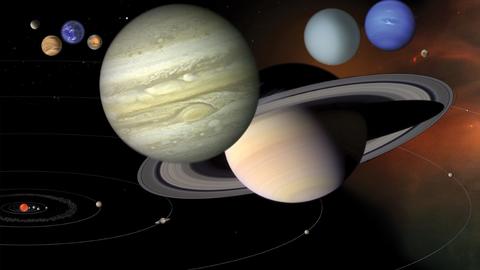 View of the solar system form Jupiter. Airbus Crisa´s electronics participate on exploration missions of Jupiter and Mars among others View of the solar system form Jupiter. Airbus Crisa´s electronics participate on exploration missions of Jupiter and Mars among others
