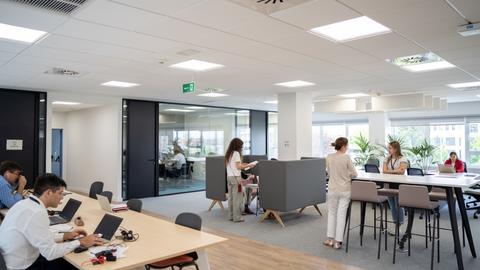 Airbus Crisa Office: open space and flexible work stations