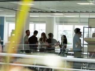 Airbus Crisa employees enjoying the Workcafe
