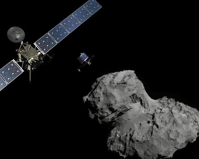 La sonda Rosetta junto al cometa 67P/Churyumov_Gerasimenko y nuestra electrónica (STR EU & NAVCAM EU) La sonda Rosetta junto al cometa 67P/Churyumov_Gerasimenko y nuestra electrónica (STR EU & NAVCAM EU)