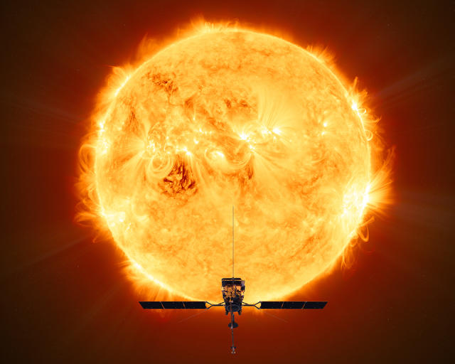 ESA's Solar Orbiter mission will face the Sun from within the orbit of Mercury at its closest approach. ESA's Solar Orbiter mission will face the Sun from within the orbit of Mercury at its closest approach.